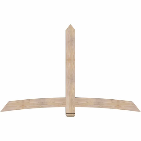 Ekena Millwork Bellingham Smooth Timber Gable Bracket, Douglas Fir, 84"W x 53"H x 5 1/2"D x 5 1/2"F, 15/12 Pitch GBW084X53X0606BEL00SDF